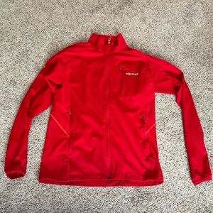 Marmot men’s size large softshell zip up. Red